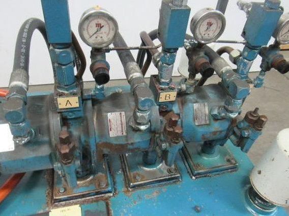 15HP 100 Gal. Hydraulic Power Unit W/Triple Stack Pumps 460V 3Ph