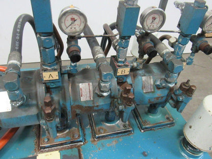 15HP 100 Gal. Hydraulic Power Unit W/Triple Stack Pumps 460V 3Ph