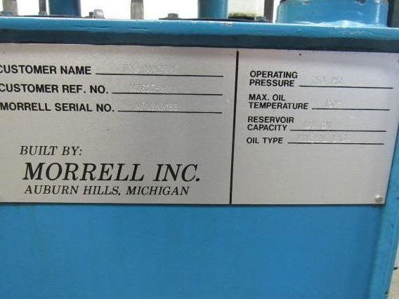 15HP 100 Gal. Hydraulic Power Unit W/Triple Stack Pumps 460V 3Ph