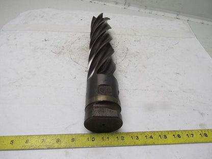 Quinco Tools 2-1/2" 6 Flute Spiral End Mill 14" OAL 2-1/2" Combo Shank