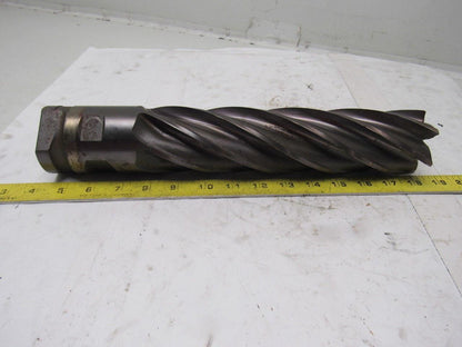 Quinco Tools 2-1/2" 6 Flute Spiral End Mill 14" OAL 2-1/2" Combo Shank