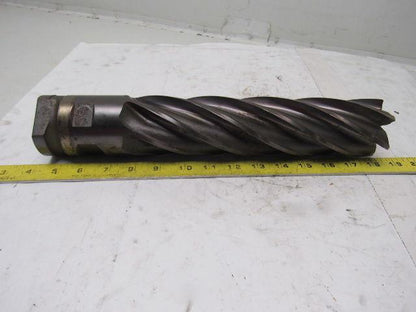 Quinco Tools 2-1/2" 6 Flute Spiral End Mill 14" OAL 2-1/2" Combo Shank