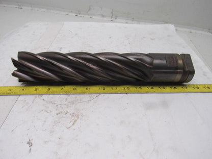 Quinco Tools 2-1/2" 6 Flute Spiral End Mill 14" OAL 2-1/2" Combo Shank