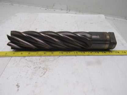 Quinco Tools 2-1/2" 6 Flute Spiral End Mill 14" OAL 2-1/2" Combo Shank