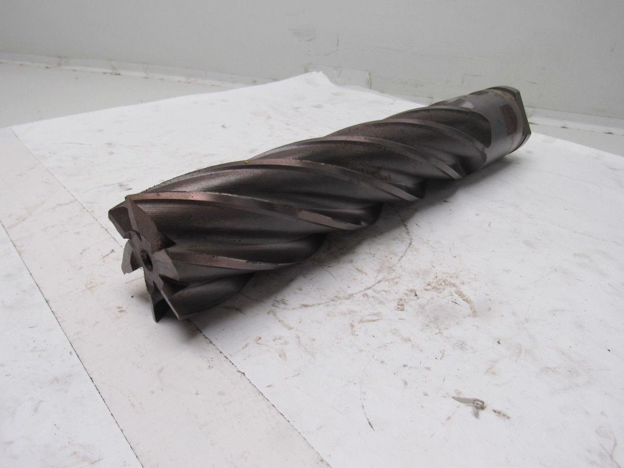 Quinco Tools 2-1/2" 6 Flute Spiral End Mill 14" OAL 2-1/2" Combo Shank