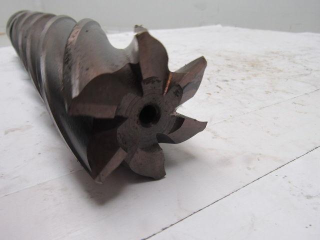 Quinco Tools 2-1/2" 6 Flute Spiral End Mill 14" OAL 2-1/2" Combo Shank