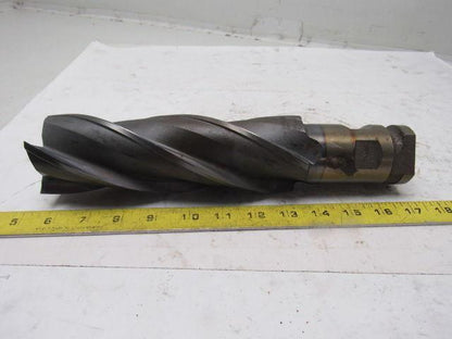 Quinco 2-1/2" 346.6mm 4 Flute Spiral End Mill 2" Combo Shank 8" Cut