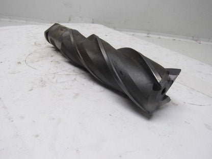 Quinco 2-1/2" 346.6mm 4 Flute Spiral End Mill 2" Combo Shank 8" Cut