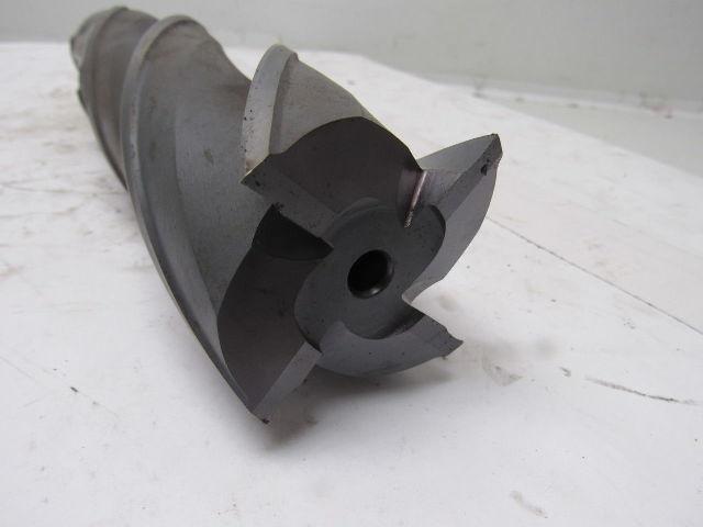 Quinco 2-1/2" 346.6mm 4 Flute Spiral End Mill 2" Combo Shank 8" Cut