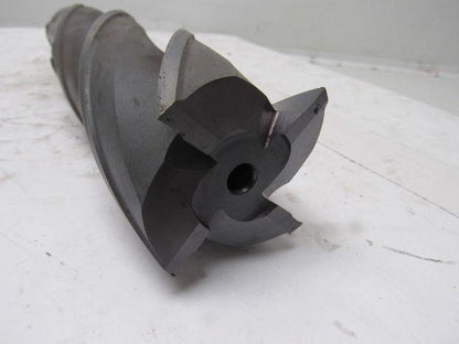 Quinco 2-1/2" 346.6mm 4 Flute Spiral End Mill 2" Combo Shank 8" Cut