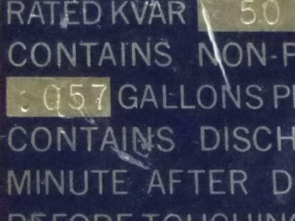 Steelmann M100KVAR480F Power Factor Correction Capacitor 100KAVR 480V 3Ph