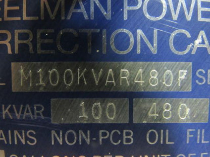 Steelmann M100KVAR480F Power Factor Correction Capacitor 100KAVR 480V 3Ph