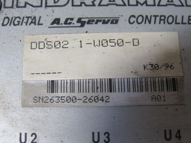 Indramat DDS02.1-W050-DS01-01 Digital AC Servo Controller Drive 300VDC No Cards
