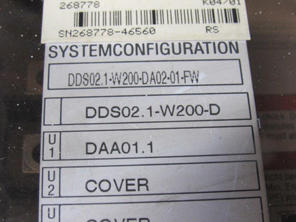 Indramat DDS02.1-W200-DA02-01-FW 300VDC Digital AC Servo Controller
