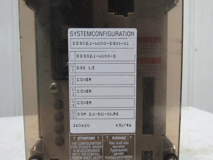 Indramat DDS02.1-W100-D 300VDC Digital AC Servo Controller