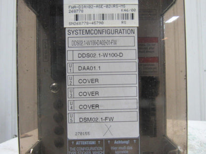 Indramat DDS02.1-W100-D 300VDC AC Servo Controller FWC: DSM2.1-ASE-02V07-MS