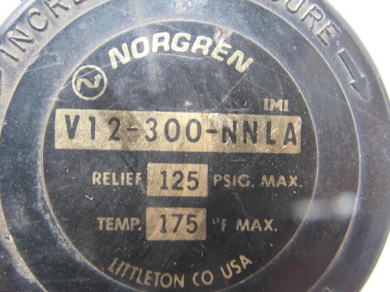 Norgren V12-300-NNLA Pneumatic Air Regulator 125PSI 3/8"NPT