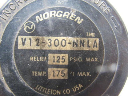 Norgren V12-300-NNLA Pneumatic Air Regulator 125PSI 3/8"NPT