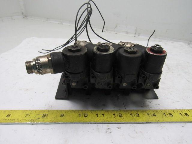 Shrader Parker M2132413049 4/2 Air Valve Bank 24V DC Coils Manifold