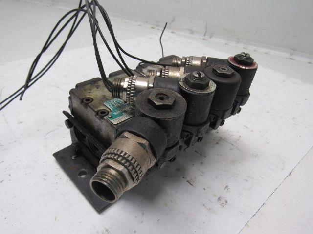 Shrader Parker M2132413049 4/2 Air Valve Bank 24V DC Coils Manifold