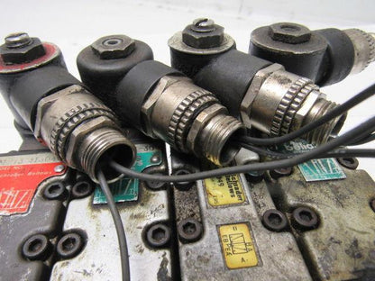 Shrader Parker M2132413049 4/2 Air Valve Bank 24V DC Coils Manifold