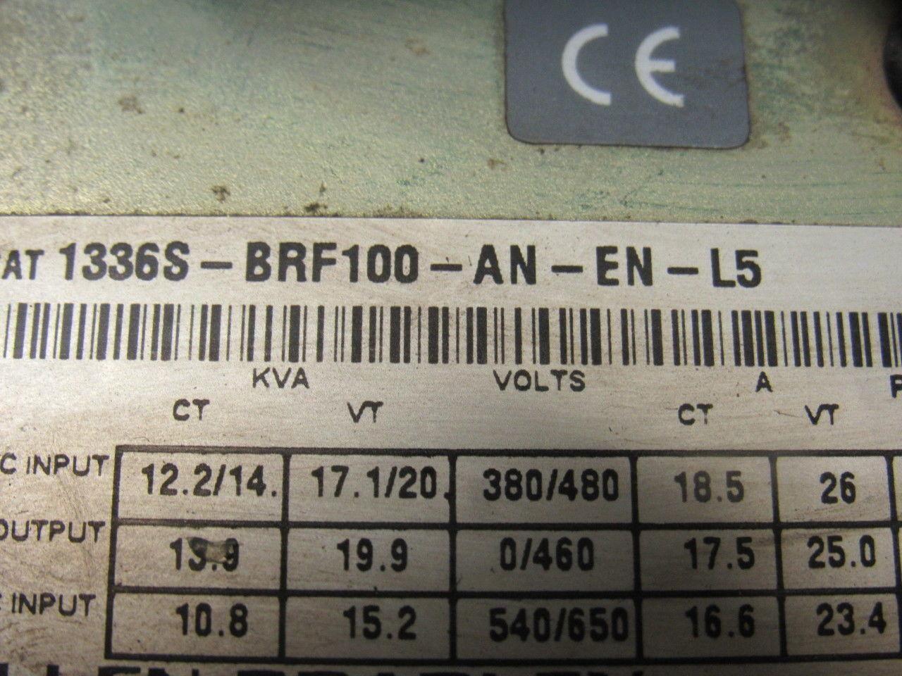 Allen Bradley 1336S-BRF100-AE-EN-L5 AC Drive 3-Phase 380/480V 50/60Hz