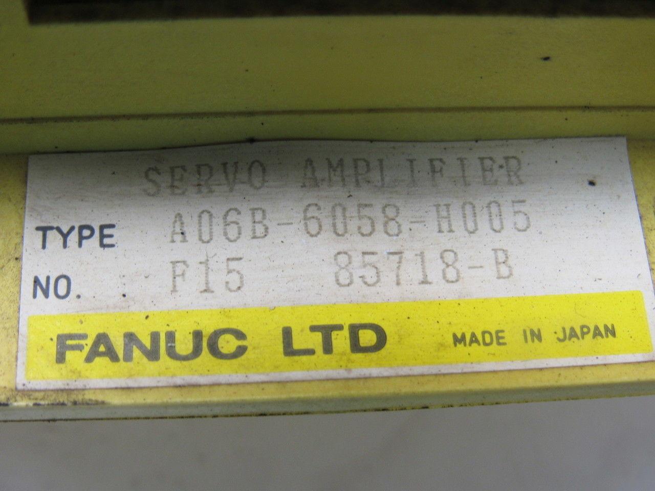 Fanuc A06B-6058-H005 Servo Amplifier AC Drive
