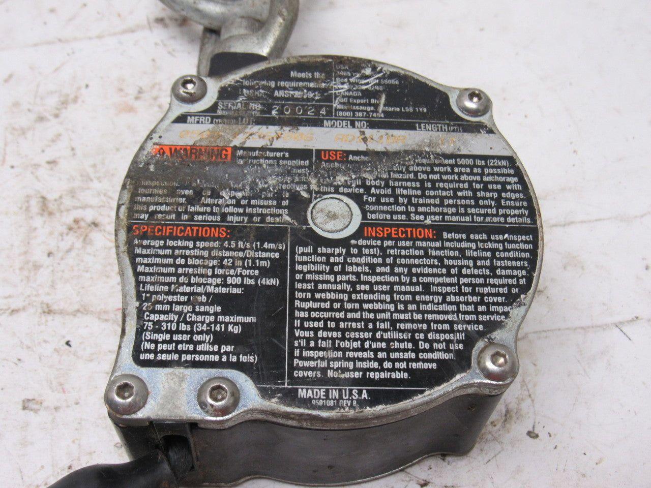 Rebel Protects AD111BR 11' Self Retracting Safety Lifeline Fall Protection