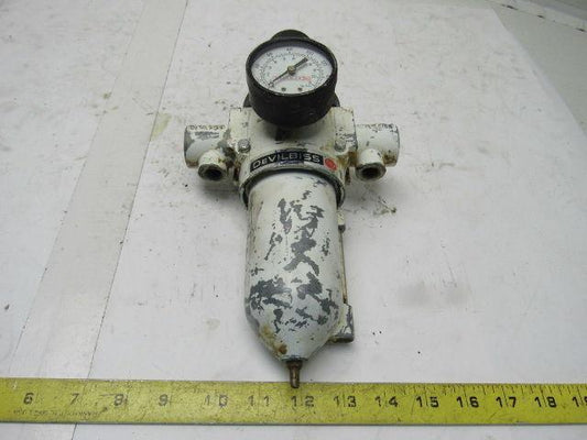 Devilbiss HLT-510 Pneumatic Filter Regulator 1/2" In 1/4" out 250 PSI max.