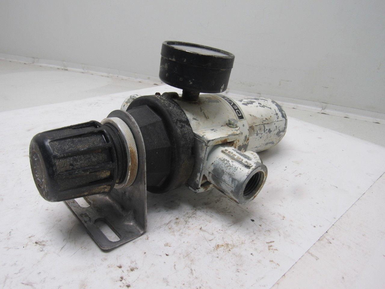 Devilbiss HLT-510 Pneumatic Filter Regulator 1/2" In 1/4" out 250 PSI max.