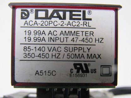 Datel ACA-20PC-2-AC2-RL Digital AC Panel Amp Meter