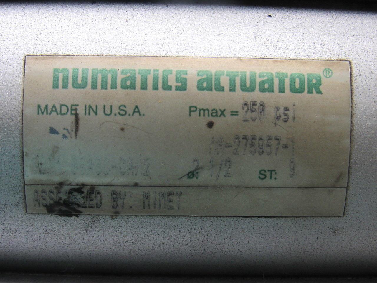 Pneumatics Pneumatic Air Tie Rod Cylinder 2-1/2" Bore 9" Stroke