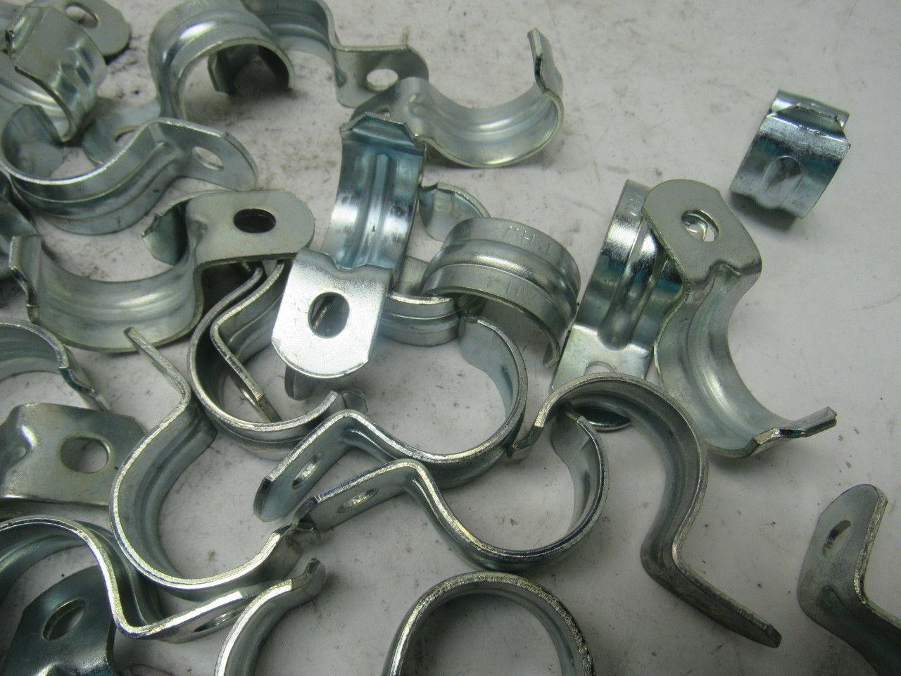 1" One Hole Plated Conduit/Pipe Hanger Clamp lot of 45