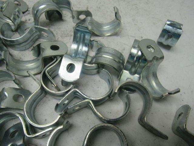 1" One Hole Plated Conduit/Pipe Hanger Clamp lot of 45