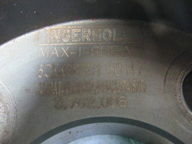 Ingersoll 6CKK08R01 Max-I-Shear 8" Indexing Face Mill 8 Insert 2-1/2" Arbor