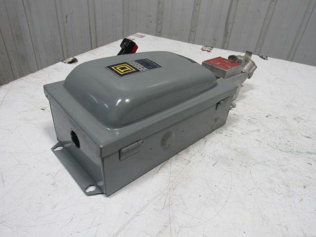 Square D Pyle YXA13032-G 600V 20Hp 30A 3Ph Fused 3 Pole Disconnect 4P Plug
