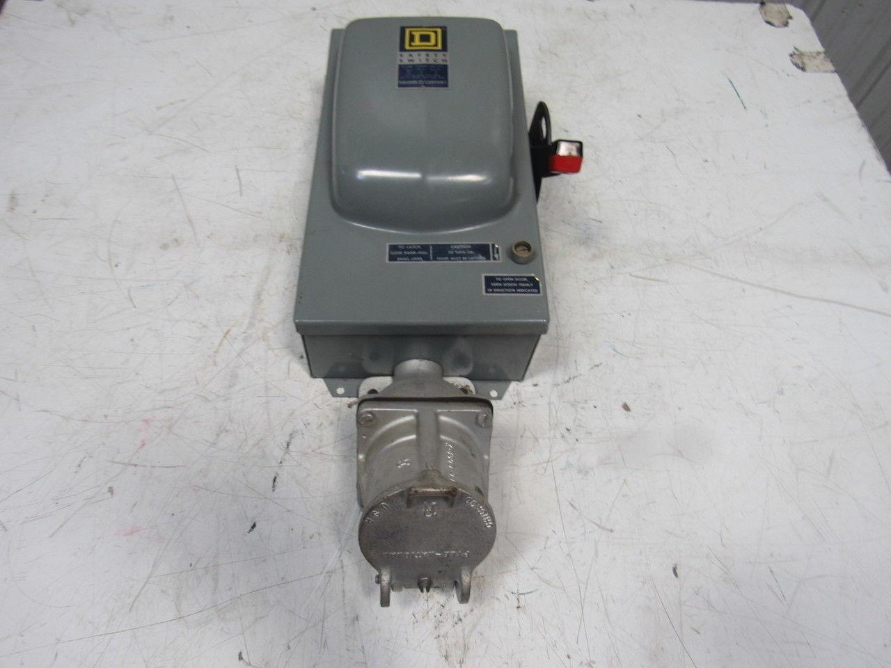 Square D Pyle H362AWK JRCBB-36036 60A 600V 3P Fused Disconnect W/ Style J Plug