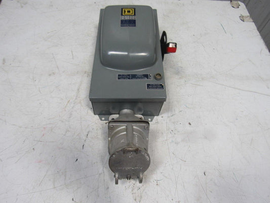 Square D Pyle H362AWK JRCBB-36036 60A 600V 3P Fused Disconnect W/ Style J Plug