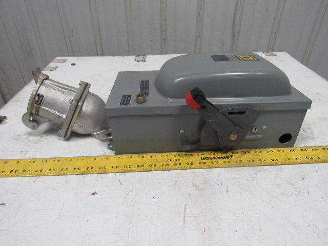 Square D Pyle H362AWK JRCBB-36036 60A 600V 3P Fused Disconnect W/ Style J Plug