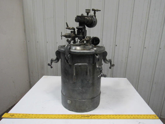 Devilbiss QM5095-3 10 Gallon Galvanized Steel Pressure Pot Feed Tank W/Agitator