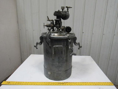 Devilbiss QM5095-3 10 Gallon Galvanized Steel Pressure Pot Feed Tank W/Agitator