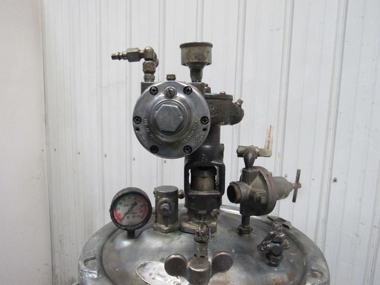 Devilbiss QM5095-3 10 Gallon Galvanized Steel Pressure Pot Feed Tank W/Agitator