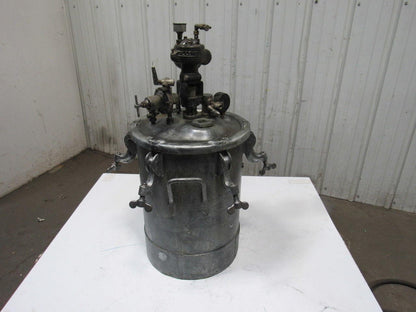 Devilbiss QM5095-3 10 Gallon Galvanized Steel Pressure Pot Feed Tank W/Agitator