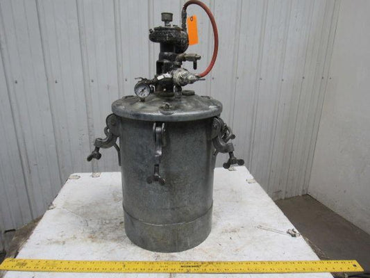 Delvibiss QM5094-1 10 Gallon Galvanized Steel Pressure Pot Tank W/Agitator