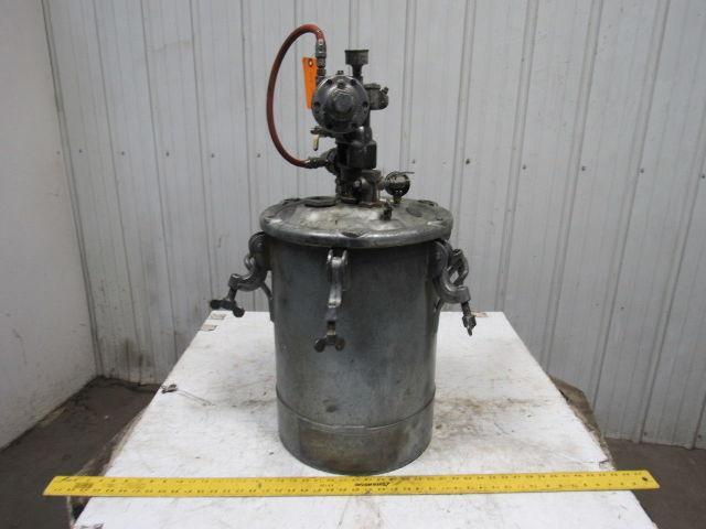 Delvibiss QM5094-1 10 Gallon Galvanized Steel Pressure Pot Tank W/Agitator
