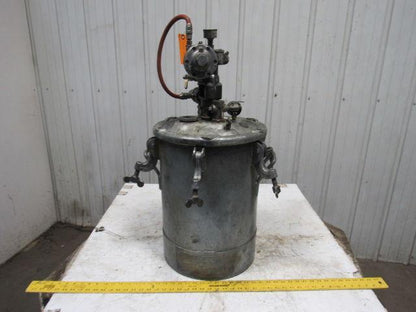 Delvibiss QM5094-1 10 Gallon Galvanized Steel Pressure Pot Tank W/Agitator