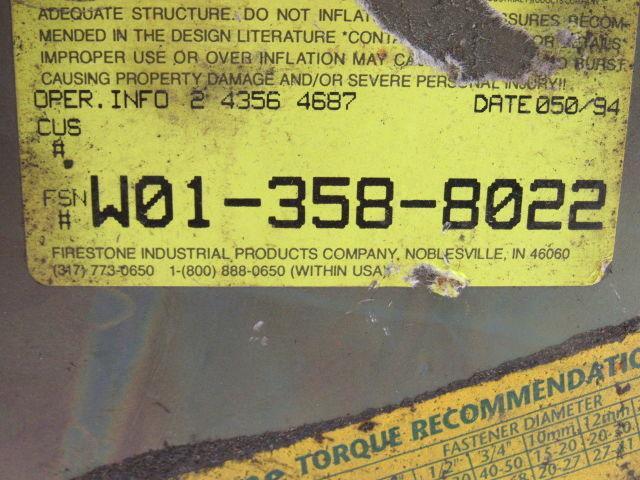 Firestone W01-358-8022 Airbag/Airspring Suspension 12-3/4" Diameter 5" Collapsed