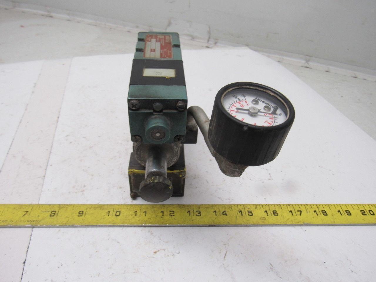 Pneumatics 153SA415K Pneumatic Solenoid Valve W/Flow Control & Base