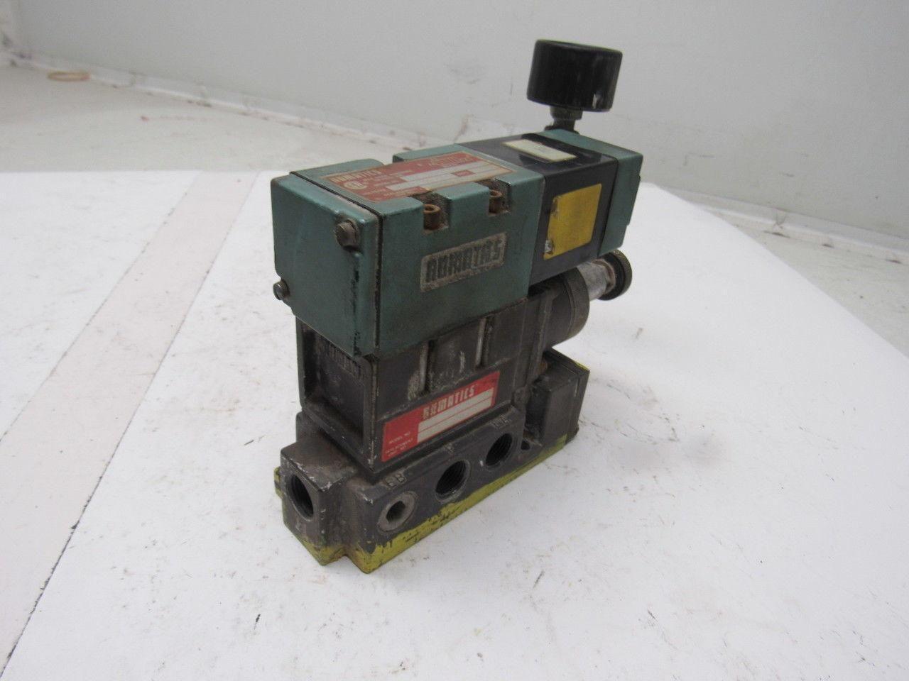 Pneumatics 153SA415K Pneumatic Solenoid Valve W/Flow Control & Base