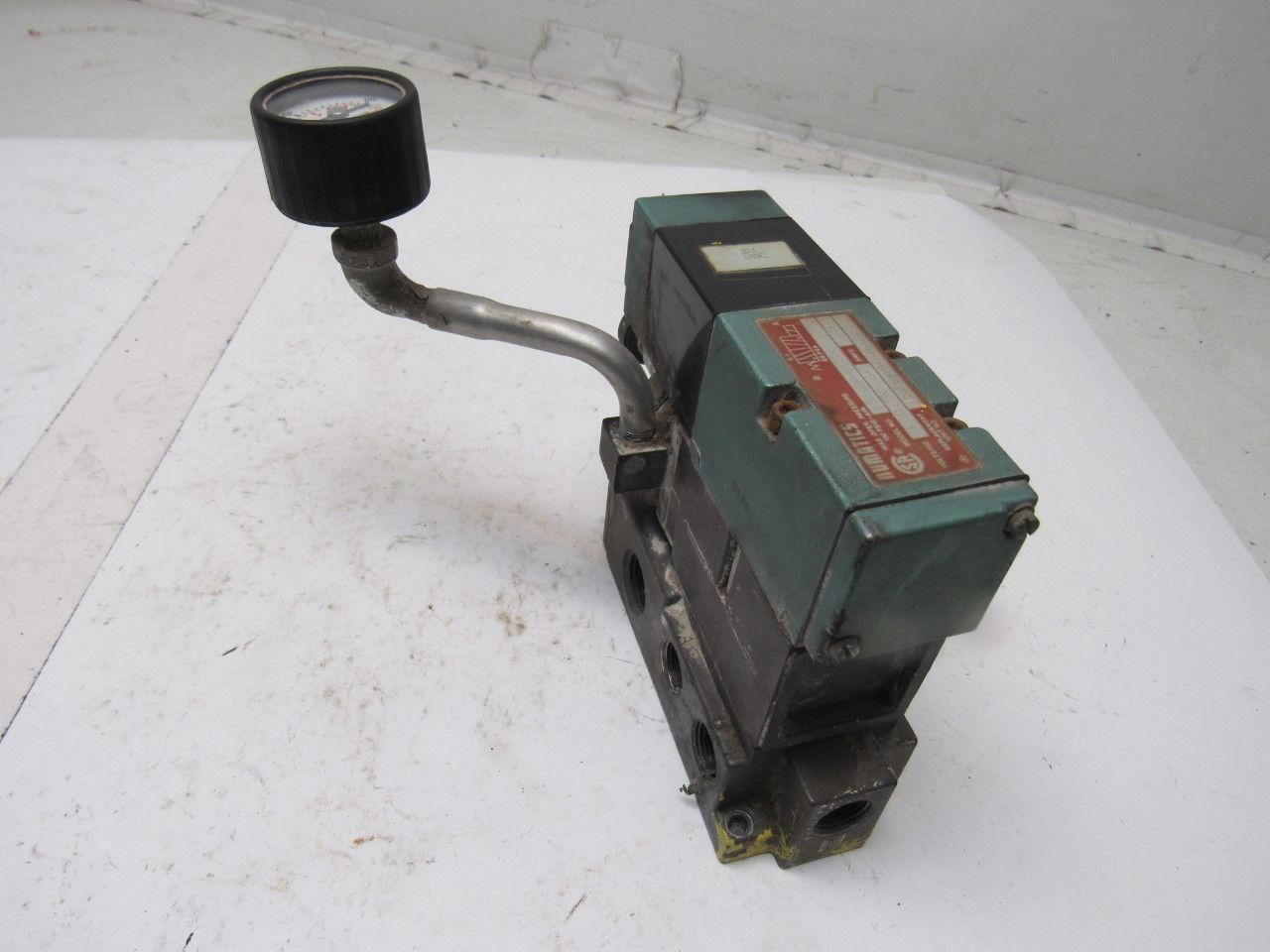 Pneumatics 153SA415K Pneumatic Solenoid Valve W/Flow Control & Base